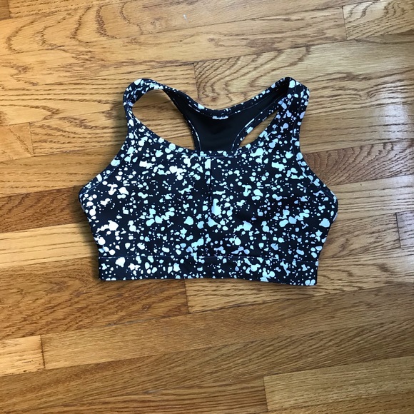 Sylvia Sports Bra, Black Paint - Picture 2 of 5